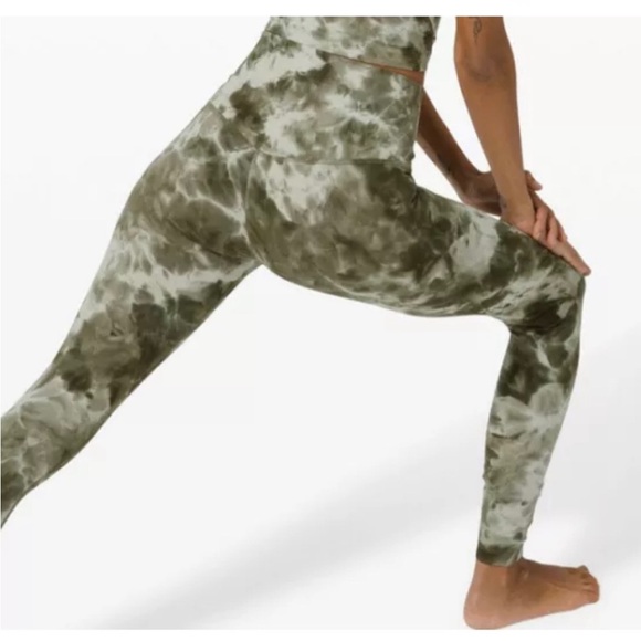 Lululemon Align High-Rise Pant 25” Diamond Dye Light Sage Medium Olive - Picture 3 of 8